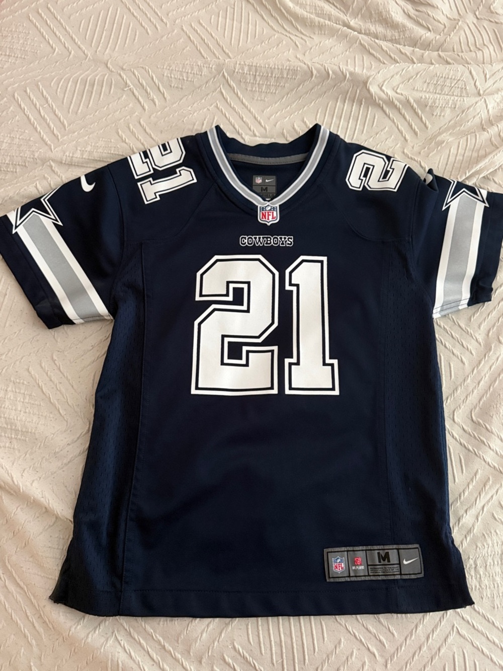 Nike Youth Dallas Cowboys #21 Navy & White Football Jersey